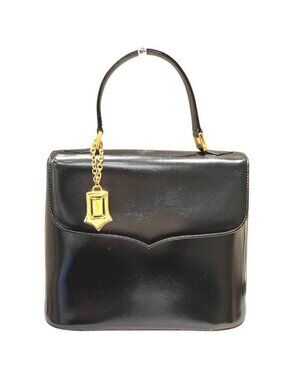 Saint Laurent Yves Vintage Black Leather Bag Handbag